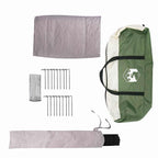Teepee Zelt für 4 Personen Grün und Grau 388 x 320 x 169 cm