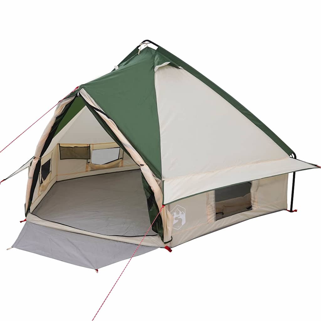 Teepee Zelt für 4 Personen Grün und Grau 388 x 320 x 169 cm