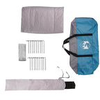 Teepee Zelt für 4 Personen Blau und Grau 388 x 320 x 169 cm