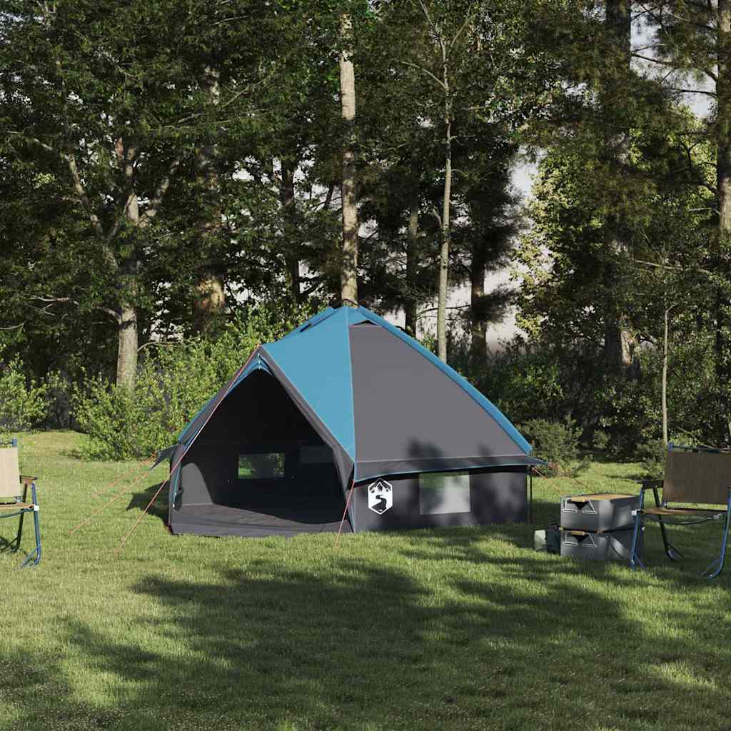 Teepee Zelt für 4 Personen Blau und Grau 388 x 320 x 169 cm
