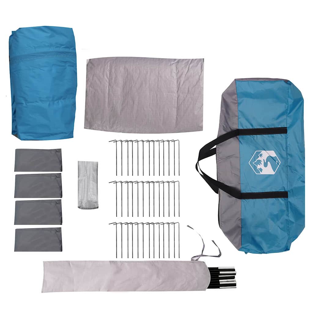 Familienzelt für 20 Personen Blau und Grau 745 x 700 x 217 cm