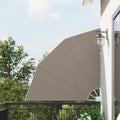 Balkon Sichtschutz Taupe 140 x 140 cm Polyester