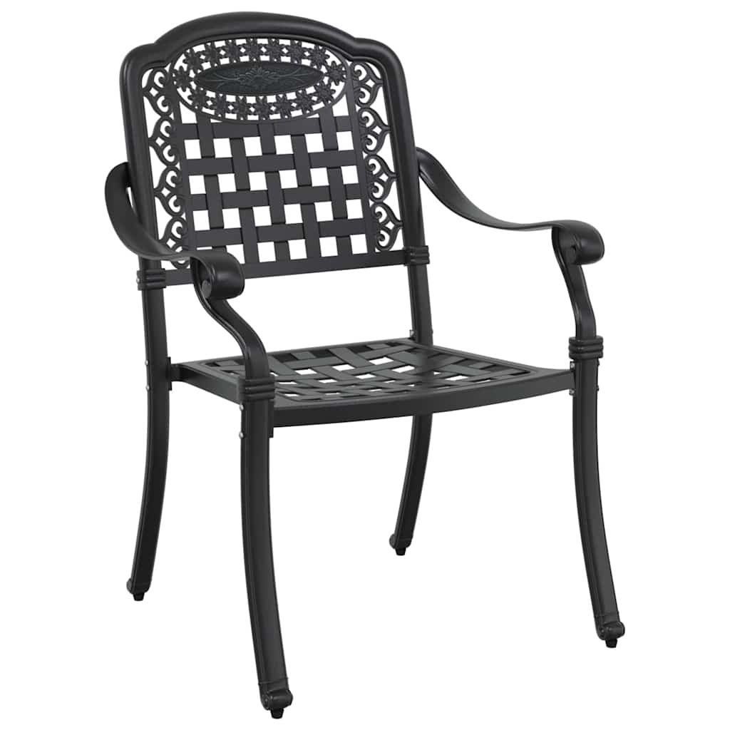 Garten Essgruppe 5 pcs Schwarz Aluminium