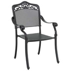 Garten Essgruppe 7 pcs Schwarz Aluminium