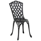 Garten Essgruppe 5 pcs Schwarz Aluminium