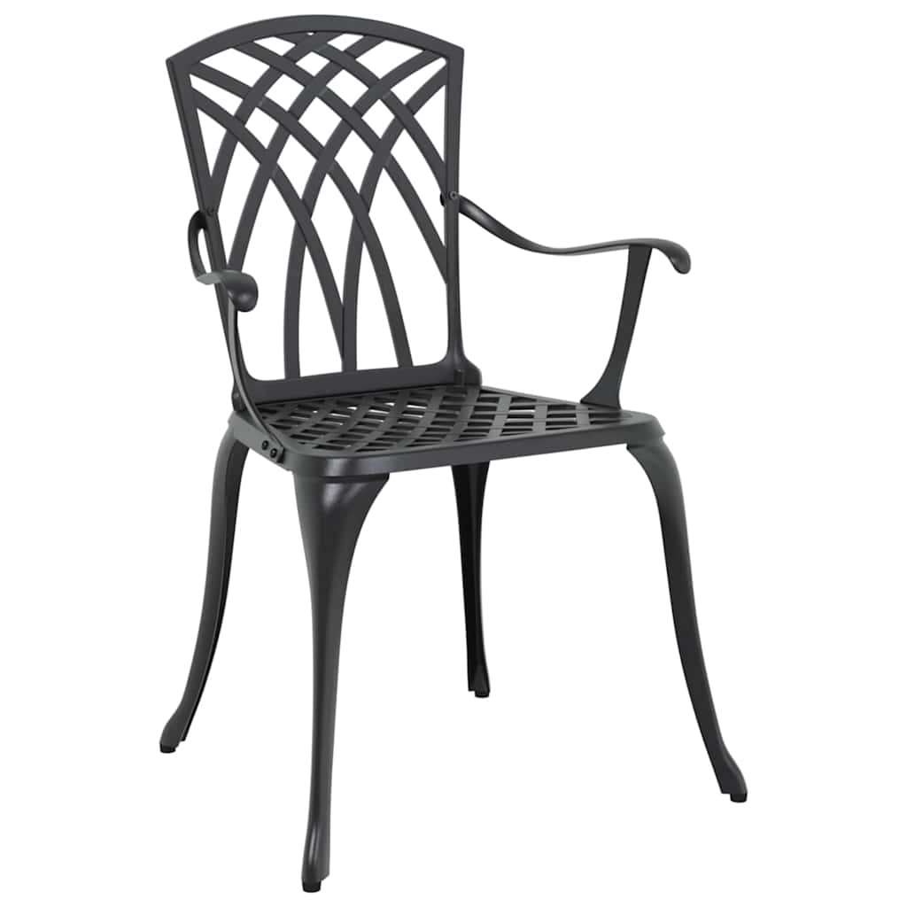 Garten Essgruppe 5 pcs Schwarz Aluminium