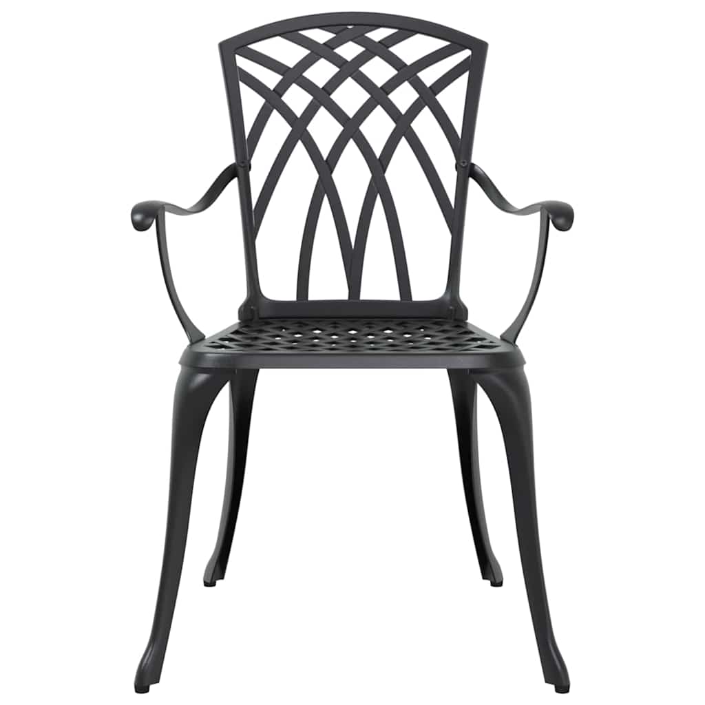 Garten Essgruppe 5 pcs Schwarz Aluminium