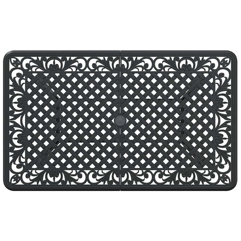 Garten Essgruppe 7 pcs Schwarz Aluminium