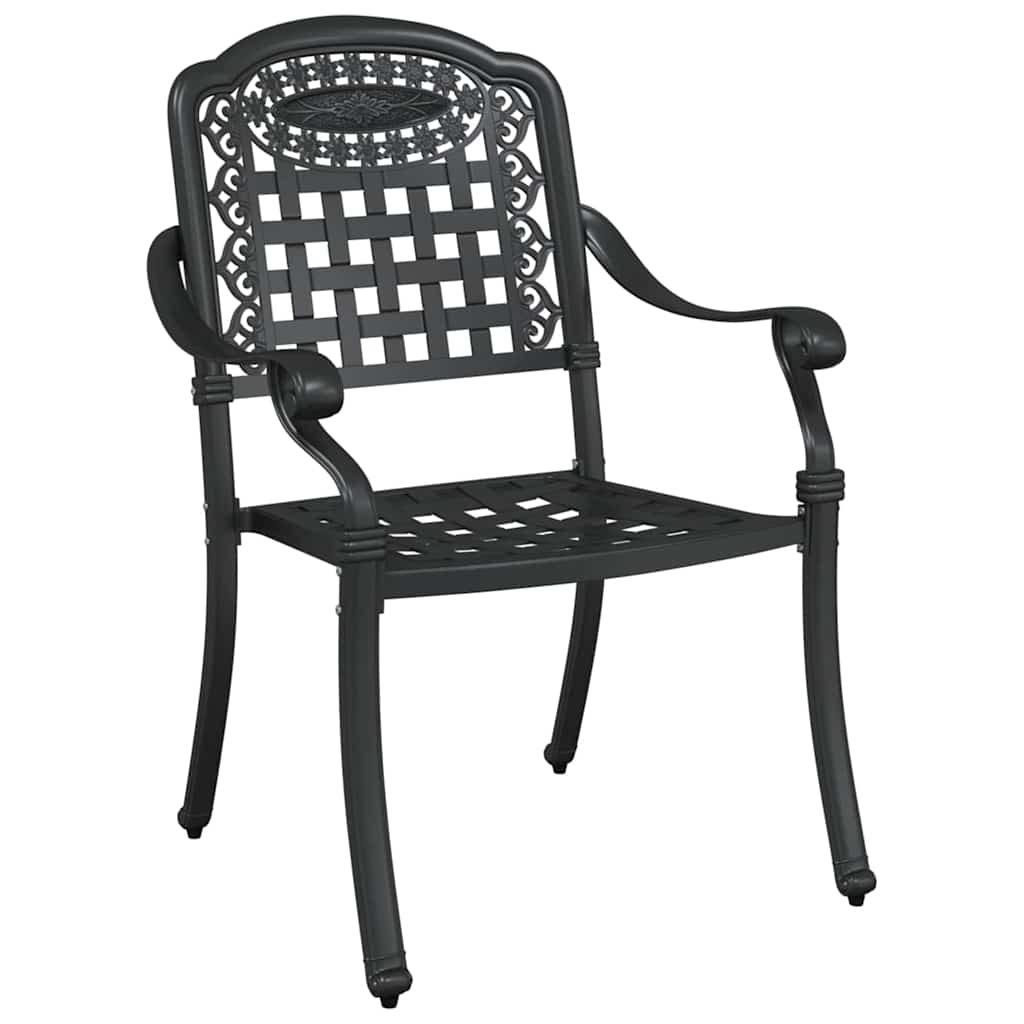 Garten Essgruppe 5 pcs Schwarz Aluminium