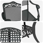 Garten Essgruppe 5 pcs Schwarz Aluminium