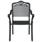 Garten Essgruppe 7 pcs Schwarz Aluminium