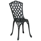 Garten Essgruppe 5 pcs Schwarz Aluminium