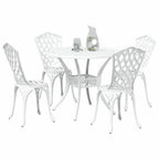 Garten Essgruppe 5 pcs Weiß Aluminium