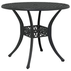 Garten Essgruppe 7 pcs Schwarz Aluminium
