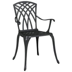 Garten Essgruppe 5 pcs Schwarz Aluminium