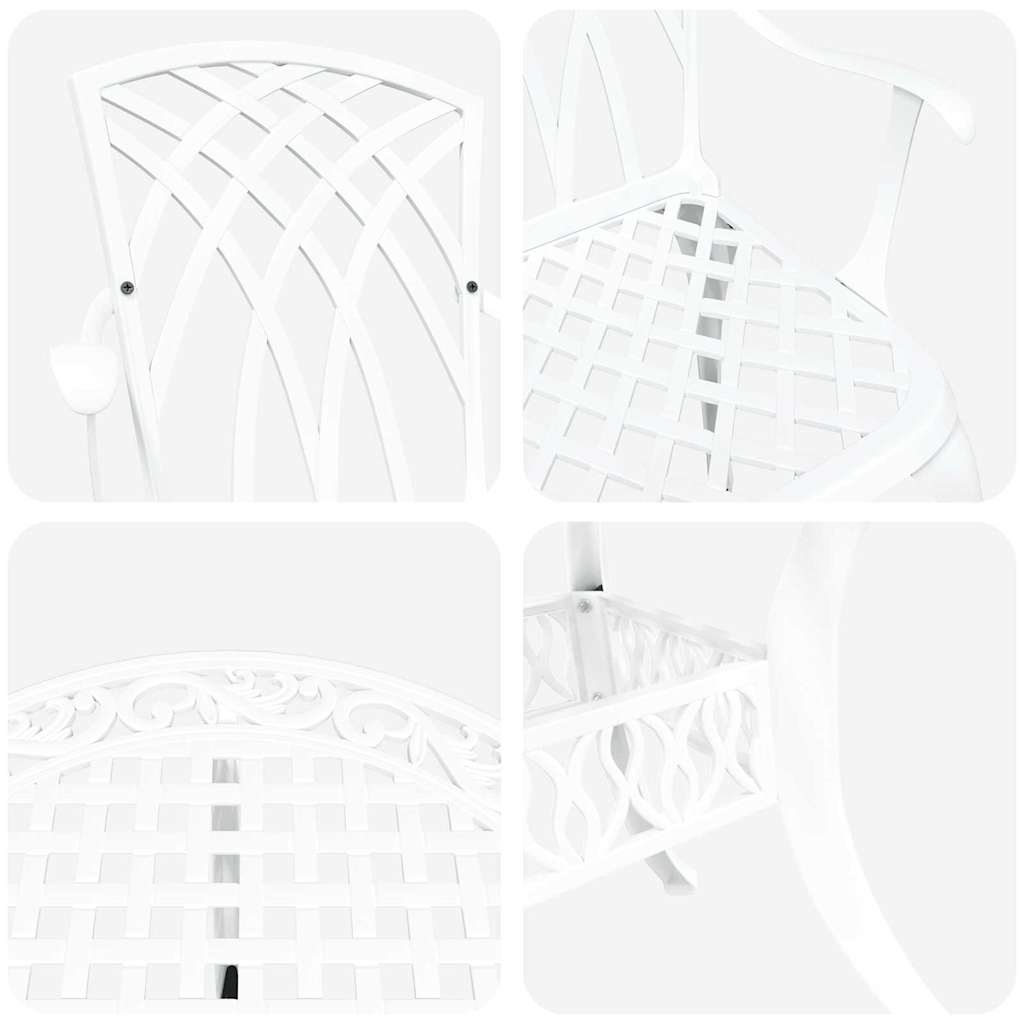 Garten Essgruppe 5 pcs Weiß Aluminium