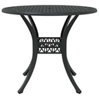 Garten Essgruppe 7 pcs Schwarz Aluminium