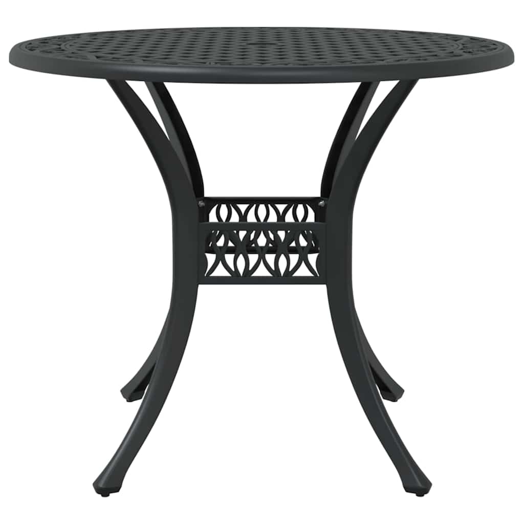 Garten Essgruppe 7 pcs Schwarz Aluminium