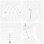 Garten Essgruppe 7 pcs Weiß Aluminium