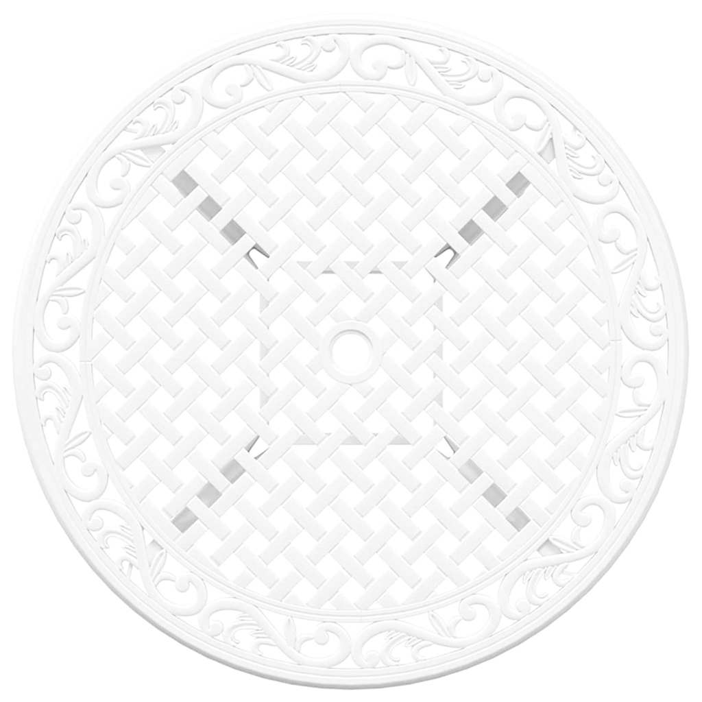Garten Essgruppe 7 pcs Weiß Aluminium