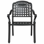 Gartentisch Set 3 pcs Schwarz Gussaluminium