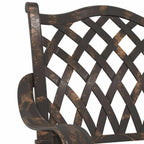 Gartentisch Set 3 pcs Bronze Gussaluminium