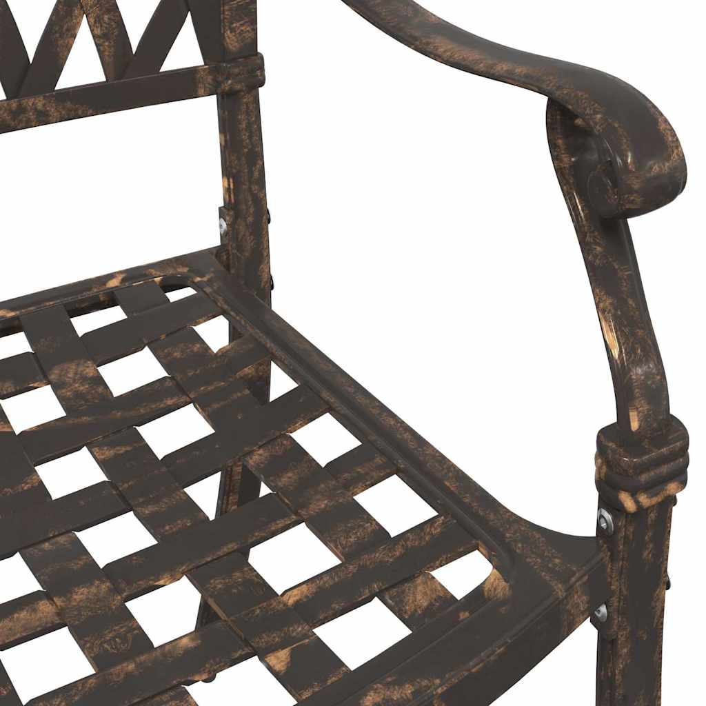 Gartentisch Set 3 pcs Bronze Gussaluminium