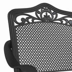 Gartentisch Set 3 pcs Schwarz Gussaluminium