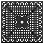 Gartentisch Set 3 pcs Schwarz Gussaluminium