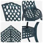 Gartentisch Set 5 pcs Grün Gussaluminium