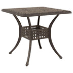 Gartentisch Set 5 pcs Bronze Gussaluminium