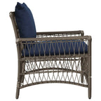 Gartenstuhl mit Kissen Grau 73 x 61 x 77 cm Poly-Rattan
