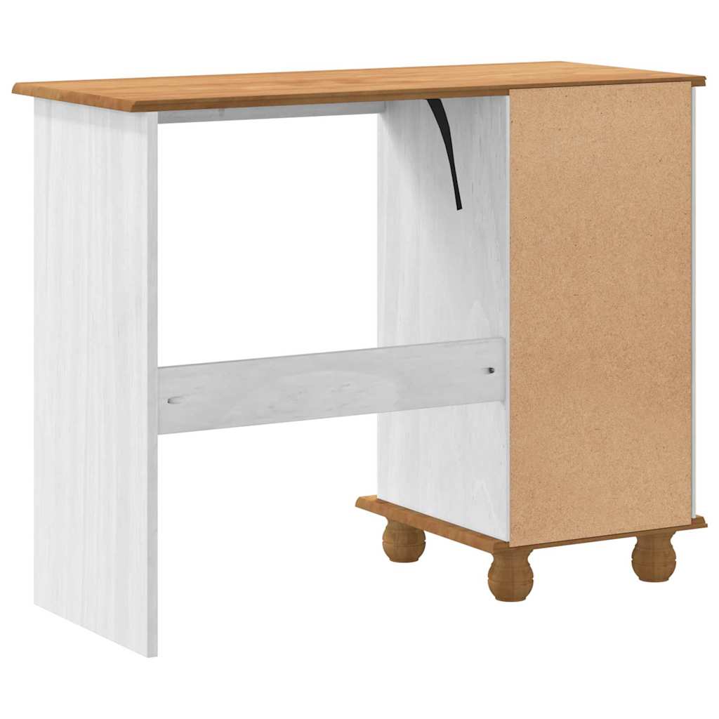 Schreibtisch ASKIM Weiß 95 x 40 x 75 cm Massives Kiefernholz
