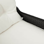 Liegestuhl mit Kissen Schwarz 56 x 66 x 95 cm Poly-Rattan