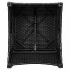 Liegestuhl mit Kissen Schwarz 56 x 66 x 95 cm Poly-Rattan