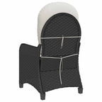Liegestuhl mit Kissen Schwarz 56 x 66 x 95 cm Poly-Rattan