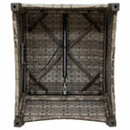 Liegestuhl mit Kissen Grau 56 x 66 x 95 cm Poly-Rattan