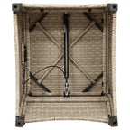 Liegestuhl mit Kissen Beige 56 x 66 x 95 cm Poly-Rattan