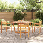 5-teiliges Garten-Ess-Set aus Massivholz Akazie