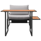 Outdoor-Stahl-Sitzmöbel 2 pcs Hellgrau Stahl