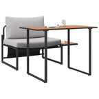 Outdoor-Stahl-Sitzmöbel 2 pcs Hellgrau Stahl