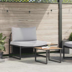 Gartensofa-set 2 pcs Hellgrau Stahl