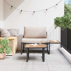 Gartensofa-set 2 pcs Taupe Stahl
