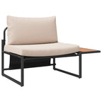Gartensofa-set 2 pcs Taupe Stahl