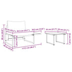 Gartensofa-set 2 pcs Taupe Stahl
