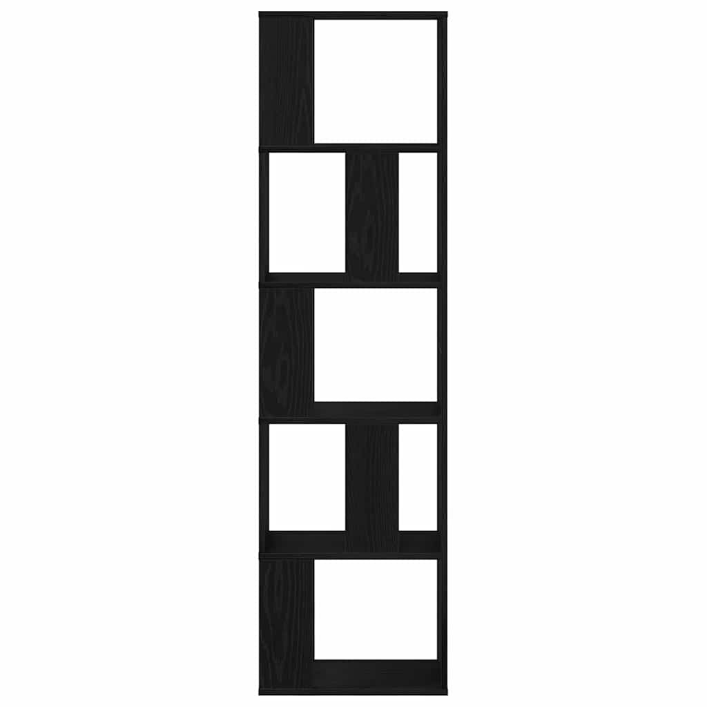Bücherregal Schwarz Eichen-Optik 45 x 23,5 x 162,5 cm