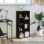 Bücherregal Schwarz Eichen-Optik 50 x 25 x 102 cm