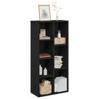 Bücherregal Schwarz Eichen-Optik 50 x 25 x 102 cm