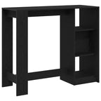 Bartisch Schwarz Eichen-Optik 124 x 46 x 103.5 cm Holzwerkstoff