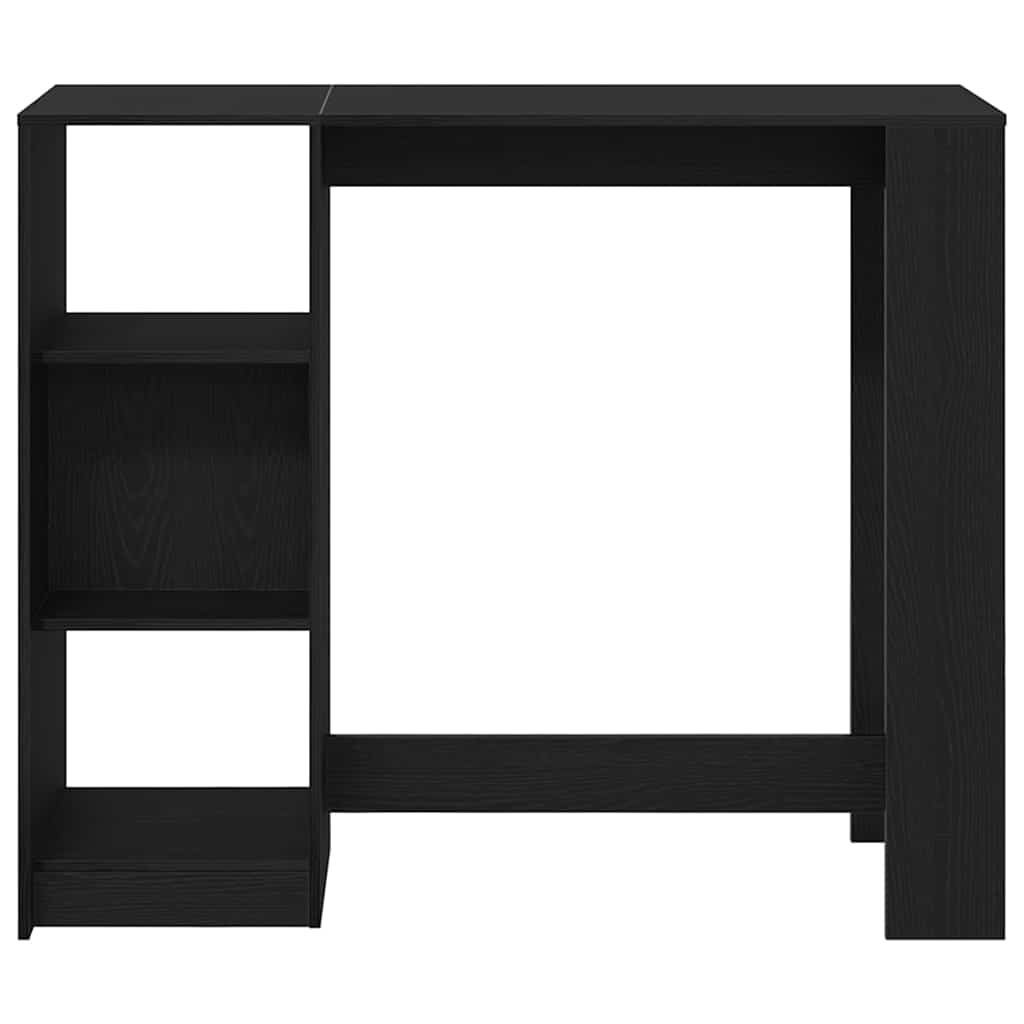Bartisch Schwarz Eichen-Optik 124 x 46 x 103.5 cm Holzwerkstoff